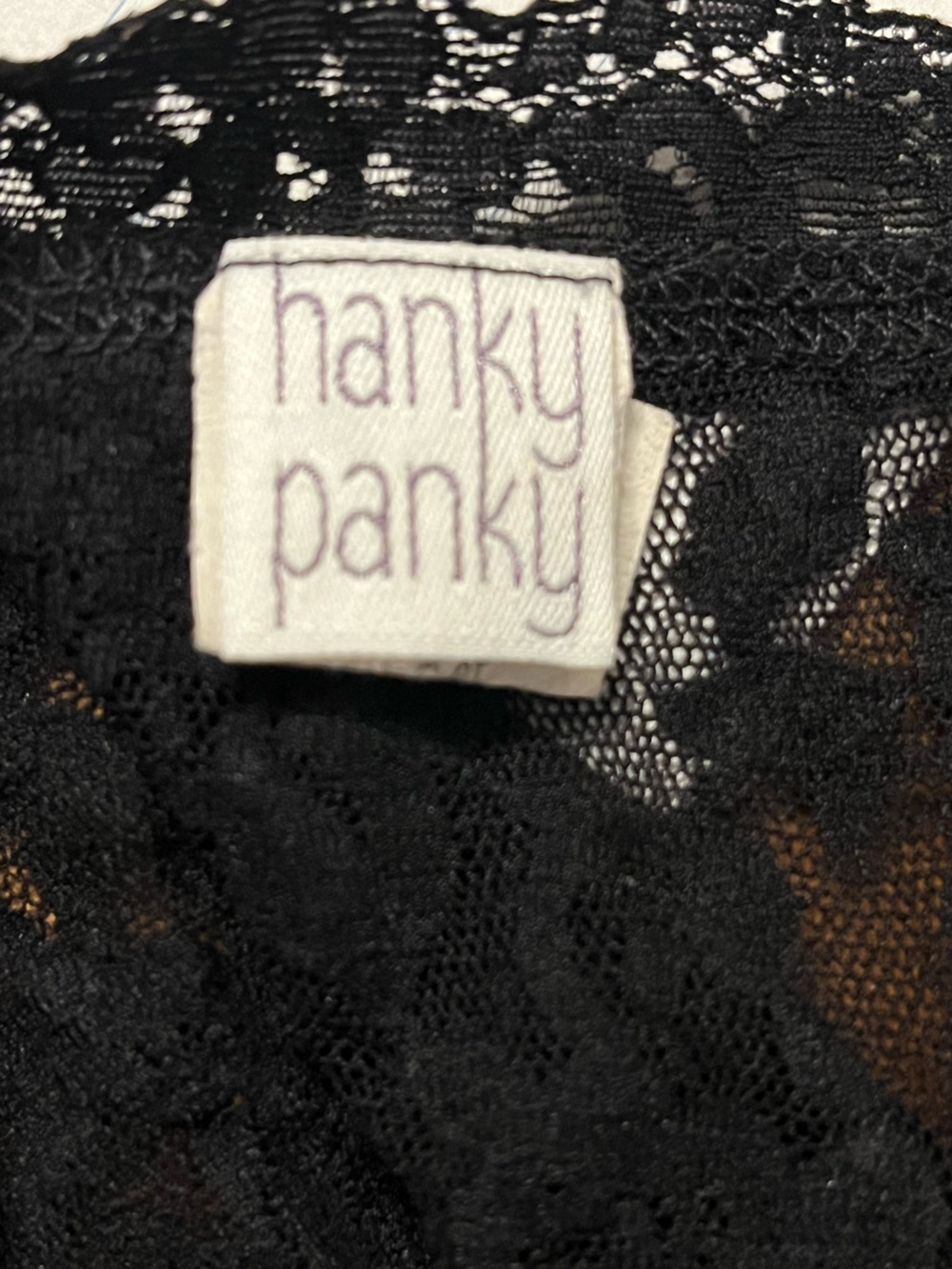Hanky Panky Black Floral Lace Camisole size L - Picture 6 of 7